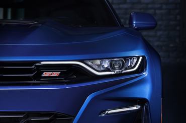 Detailed view of driver headlamp on 2023 Chevrolet Camaro SS