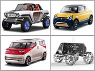 e-Survivor koncepcióautó - Mighty Deck koncepcióautó - Air Triser koncepcióautó - Holdjáró