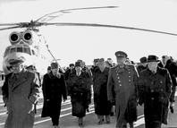 Togliatti Moszkvában Hruscsovval, balról a 3. és 4.