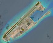 Egy dél-kínai-tengeri bázis. Hosszú távon az ilyenek is veszélybe kerülhetnek a klímaváltozás miatt