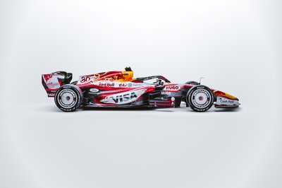 Digital renders of Liam Lawson's VCARB 03 in the special livery ahead of the 2026 Japanese Grand Prix. // VCARB / Red Bull Content Pool // SI202603200376 // Usage for editorial use only //