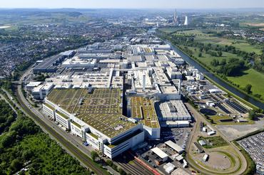 Aerial view of the Audi site in Neckarsulm