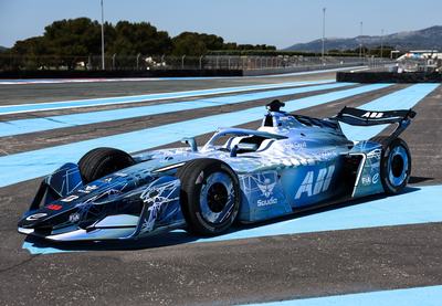 LE CASTELLET, FRANCE - APRIL 21: A general view of the GEN4 Formula E car during the Formula E GEN4 Launch at Circuit Paul Ricard on April 21, 2026 in Le Castellet, France. (Photo by Simon Galloway/LAT Images)
