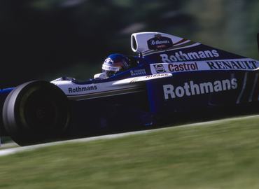 Jacques Villeneuve of Canada drives the #3 Rothmans Williams Renault Williams FW19 Renault RS9 V10 during practice for the Formula One Austrian Grand Prix on 20th September 1997 at the A1-Ring, Spielberg, Austria. (Photo by Darren Heath/Getty Images)