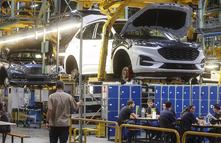 ALMUSSAFES, VALENCIA COMUNIDAD , SPAIN - OCTOBER 24: A vehicle at Ford's Almussafes factory, on 24 October, 2022 in Almussafes, Valencia, Comunidad Valenciana, Spain. Ford management has summoned the unions to a meeting of the Negotiating Committee of the Temporary Layoff Program (ERTE) currently in force at the Almussafes factory. The meeting takes place ten days before the shutdown of vehicle and engine production, and will last until October 31. At the same time as the Minister, the President of the Government visited Renault's R&D center in Valladolid. (Photo By Rober Solsona/Europa Press via Getty Images)