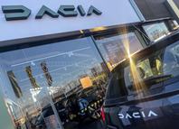 BRISTOL, UNITED KINGDOM - FEBRUARY 26: The Romanian car maker Dacia logo is displayed above a dealership on, February 26, 2023 in Bristol, England. The European Union plans to ban all new sales of carbon-emitting petrol and diesel cars by 2035. However, in the UK the ban on the sale of new petrol and diesel cars in Britain will by 2030. Critics of the laws have expressed concern that many internal combustion engined carbon polluting cars, lorries and vans will be still on the roads long after the ban on their sale. (Photo by Matt Cardy/Getty Images)