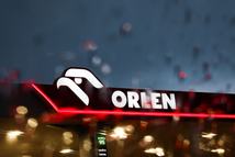 Orlen logo is seen through the raindrops on the car window at a gas station Poland on October 6, 2024. (Photo by Jakub Porzycki/NurPhoto via Getty Images)