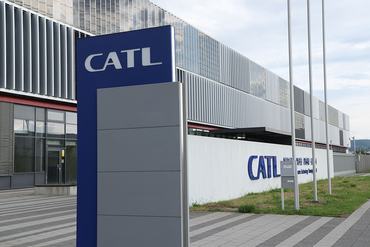 ARNSTADT, GERMANY - JULY 31: The European headquarters of Chinese electric car battery manufacturer CATL stands on July 31, 2025 in Arnstadt, Germany. CATL also operates an electric car battery factory nearby, its first in Europe. (Photo by Sean Gallup/Getty Images)