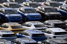 16 September 2025, North Rhine-Westphalia, Cologne: Brand new Ford cars are ready for delivery on the Ford plant premises. Photo: Federico Gambarini/dpa (Photo by Federico Gambarini/picture alliance via Getty Images)