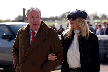 Jeremy Clarkson and Lisa Hogan on day four of the 2026 Cheltenham Festival at Cheltenham Racecourse. Picture date: Friday March 13, 2026. (Photo by Joe Giddens/PA Images via Getty Images)