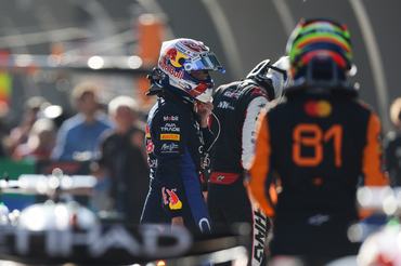SHANGHAI, CHINA - MARCH 14: Eighth placed qualifier Max Verstappen of the Netherlands and Oracle Red Bull Racing in parc ferme during qualifying ahead of the F1 Grand Prix of China at Shanghai International Circuit on March 14, 2026 in Shanghai, China. (Photo by Mark Thompson/Getty Images)