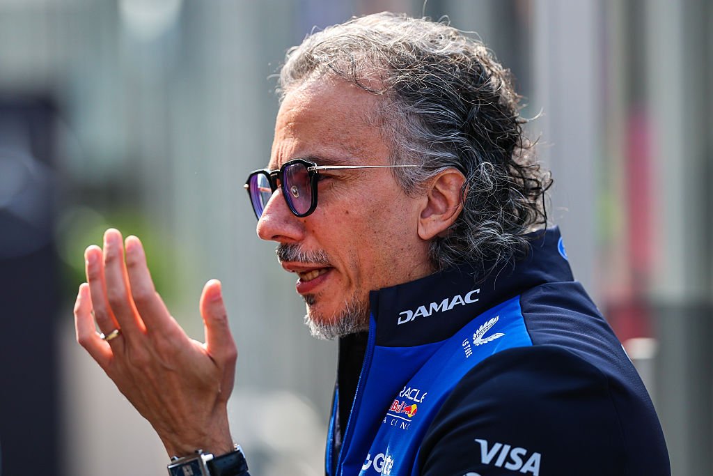 SUZUKA, JAPAN - MARCH 28: Red Bull Racing CEO and Team Principal Laurent Mekies looks on in the paddock during final practice ahead of the F1 Grand Prix of Japan at Suzuka Circuit on March 28, 2026 in Suzuka, Japan. (Photo by Kym Illman/Getty Images)
