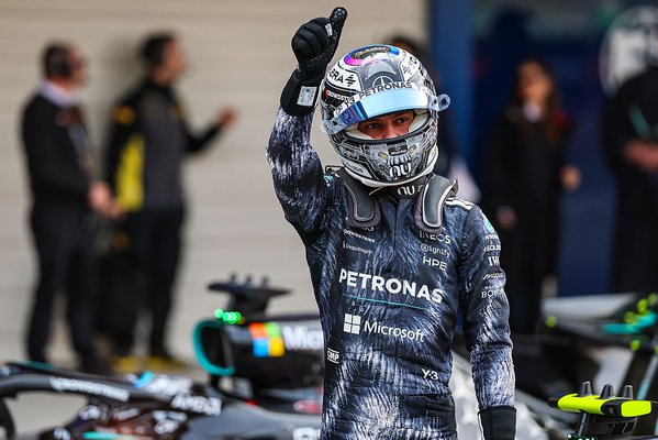 SUZUKA, JAPAN - MARCH 28: Pole position sitter Andrea Kimi Antonelli of Italy and Mercedes AMG Petronas F1 Team celebrates in parc ferme during qualifying ahead of the F1 Grand Prix of Japan at Suzuka Circuit on March 28, 2026 in Suzuka, Japan. (Photo by Kym Illman/Getty Images)