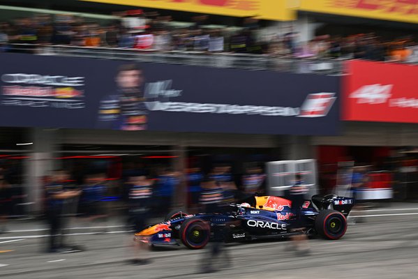 SUZUKA, JAPAN - MARCH 28: Max Verstappen of the Netherlands driving the (3) Oracle Red Bull Racing RB22 Red Bull Ford in the Pitlane during qualifying ahead of the F1 Grand Prix of Japan at Suzuka Circuit on March 28, 2026 in Suzuka, Japan. (Photo by Mark Sutton - Formula 1/Formula 1 via Getty Images)