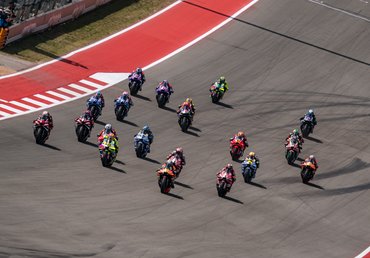 AUSTIN, TEXAS - MARCH 29: MotoGP field at the start during the race of the MotoGP Red Bull Gand Prix of the United Statesat Circuit of The Americas on March 29, 2026 in Austin, Texas. (Photo by Steve Wobser/Getty Images)