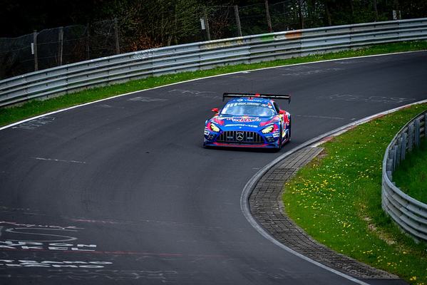 Max Verstappen and Lucas Auer of Mercedes-AMG Team Verstappen Racing drive the Mercedes-AMG GT3 during the ADAC Qualifier Race 2 24h Nurburgring at the Nurburgring in Nurburg, Germany, on April 19, 2026. (Photo by Jack Brekelmans/EYE4IMAGES/NurPhoto via Getty Images)