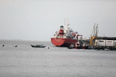 MEDAN, INDONESIA - APRIL 28: A view of Belawan Port in the waters of the Malacca Strait, Medan, North Sumatra, Indonesia on April 28, 2026. The Malacca Strait is one of the most important shipping lanes for major countries such as Japan, China and the United States. Pieter Pandie, a researcher at the Department of International Relations at the Center for Strategic and International Studies (CSIS), warned that the Malacca Strait, which has been known as one of the busiest shipping lanes in the world, has the potential to become a point of global conflict. (Photo by Risky Cahyadi/Anadolu via Getty Images)