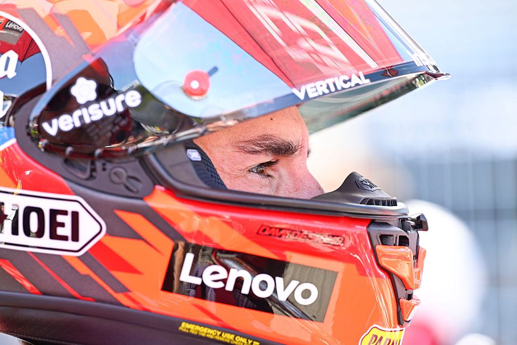 JEREZ DE LA FRONTERA, SPAIN - APRIL 26: Marc Marquez of Spain riding the Lenovo Ducati (93) before the race during the MotoGP of  Spain at Circuito de Jerez on April 26, 2026 in Jerez de la Frontera, Spain. (Photo by Gold & Goose Photography/Getty Images)