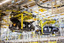06 May 2026, Bremen: GLC bodies run through a production line at the Mercedes-Benz plant in Bremen. Internal combustion, hybrid and now also fully electric: several GLC versions roll off the production line in Bremen. Photo: Sina Schuldt/dpa (Photo by Sina Schuldt/picture alliance via Getty Images)