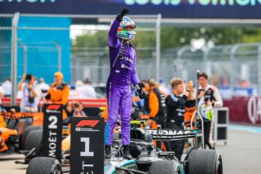 MIAMI, FLORIDA - MAY 3: Andrea Kimi Antonelli of Italy and Mercedes AMG Petronas F1 Team celebrates victory in parc ferme during the F1 Grand Prix of Miami at Miami International Autodrome on May 3, 2026 in Miami, United States. (Photo by Kym Illman/Getty Images)