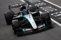 MONTREAL, QUEBEC - MAY 23: George Russell of Great Britain driving the (63) Mercedes AMG Petronas F1 Team W17 in the Pitlane during qualifying ahead of the F1 Grand Prix of Canada at Circuit Gilles-Villeneuve on May 23, 2026 in Montreal, Quebec. (Photo by Sam Bloxham/LAT Images)
