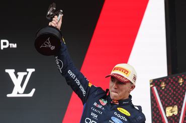 Isack Hadjar of Racing Bulls on the podium after the Formula 1 Grand Prix of Monaco at Circuit de Monaco in Monaco on June 7, 2026. (Photo by Jakub Porzycki/NurPhoto via Getty Images)