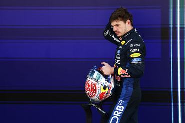 BARCELONA, SPAIN - JUNE 14: Fourth placed Max Verstappen of the Netherlands and Oracle Red Bull Racing walks in parc ferme during the F1 Grand Prix of Barcelona-Catalunya at Circuit de Barcelona-Catalunya on June 14, 2026 in Barcelona, Spain. (Photo by Mark Thompson/Getty Images)