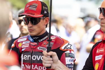Number 93 Ducati Lenovo Team rider Marc Marquez on the grid before the race at the 2026 MotoGP Grand Prix of Czechia. (Photo by Stephen Blackberry/NurPhoto via Getty Images)