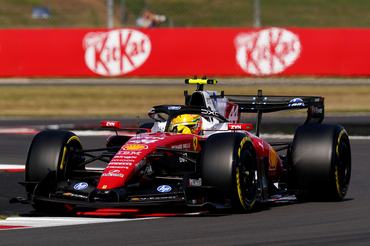 Ferrari's Lewis Hamilton during sprint qualifying ahead of the British Grand Prix at Silverstone Circuit, Towcester. Picture date: Friday July 3, 2026. (Photo by Jacob King/PA Images via Getty Images)