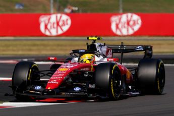 Ferrari's Lewis Hamilton during sprint qualifying ahead of the British Grand Prix at Silverstone Circuit, Towcester. Picture date: Friday July 3, 2026. (Photo by Jacob King/PA Images via Getty Images)