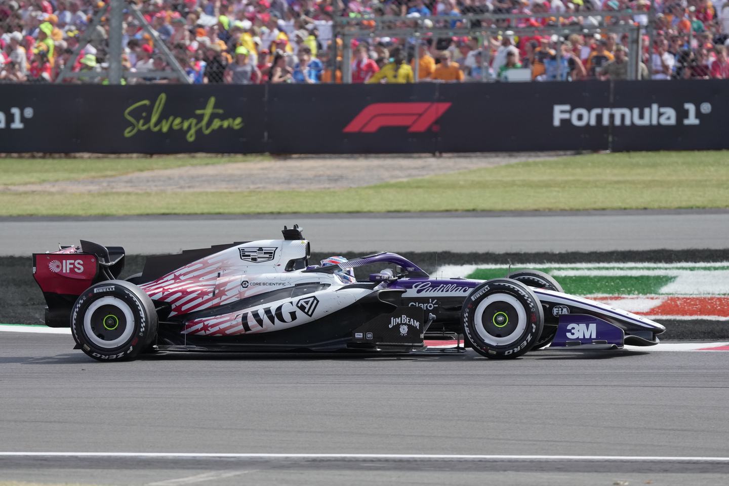 SILVERSTONE, TOWCESTER, UNITED KINGDOM - 2026/07/05: Sergio Perez of Cadillac F1 Team seen during the Formula 1 Pirelli British Grand Prix at Silverstone circuit. Final result Winner - Charles Leclerc, Ferrari, 2nd position - George Russell, Mercedes, 3rd position - Lewis Hamilton, Ferrari. (Photo by Paul Bonser/SOPA Images/LightRocket via Getty Images)