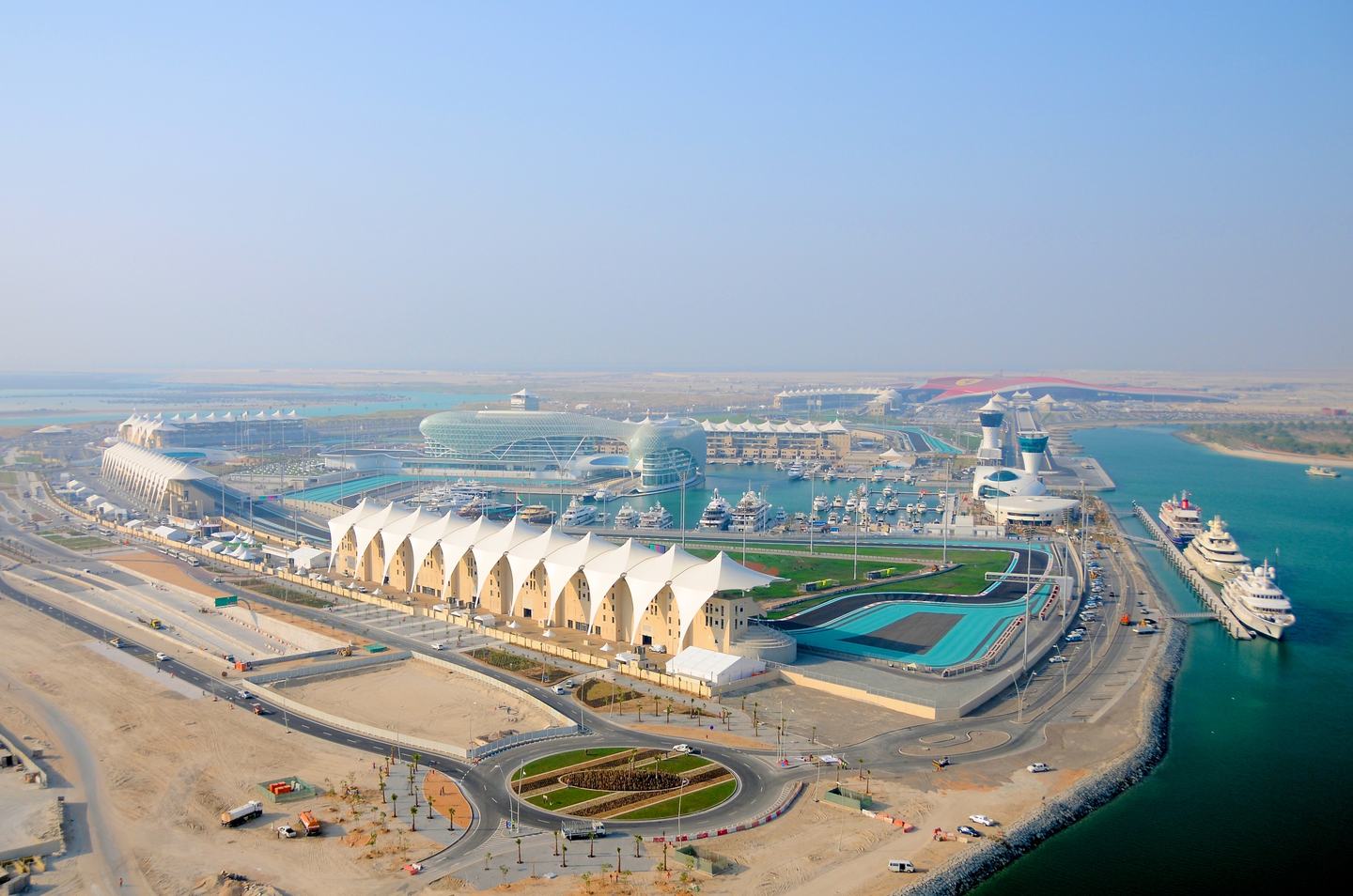 Abu Dhabi,United Arab Emirates-October 27,2009. Yas Island in a new area of Abu Dhabi. The main project of that area is Yas Marina Sirkuit which is it will be the  host for the event Formula One Grand Prix  every year.