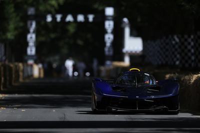 CHICHESTER, ENGLAND - JULY 09: Adrian Newey the former Chief Technology Officer at Red Bull Racing and designer of the RB17 drives the RB17 on a display run during the Goodwood Festival of Speed at Goodwood Motor Circuit on July 09, 2026 in Chichester, England. (Photo by Dom Gibbons/Getty Images) // Red Bull Racing / Red Bull Content Pool // SI202607090405 // Usage for editorial use only //