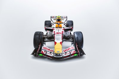 Digital renders of Liam Lawson's VCARB 03 in the special livery ahead of the 2026 Japanese Grand Prix. // VCARB / Red Bull Content Pool // SI202603200378 // Usage for editorial use only //
