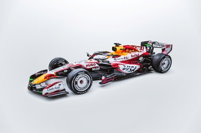 Digital renders of Arvid Lindblad's VCARB 03 in the special livery ahead of the 2026 Japanese Grand Prix. // VCARB / Red Bull Content Pool // SI202603200371 // Usage for editorial use only //