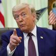 WASHINGTON, DC - JUNE 03: U.S. President Donald Trump speaks during an event in the Oval Office of the White House on June 03, 2026 in Washington, DC. Trump signed executive orders related to strengthening customs enforcement and reforms to federal work laws. (Photo by Kevin Dietsch/Getty Images)