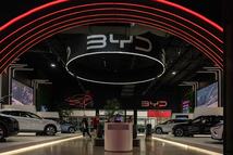 The BYD 'megastore' in Alexandria, an inner-city suburb of Sydney features the company's cars and a robot that offers customers water.Photographer: Mridula Amin for The Washington Post via Getty Images